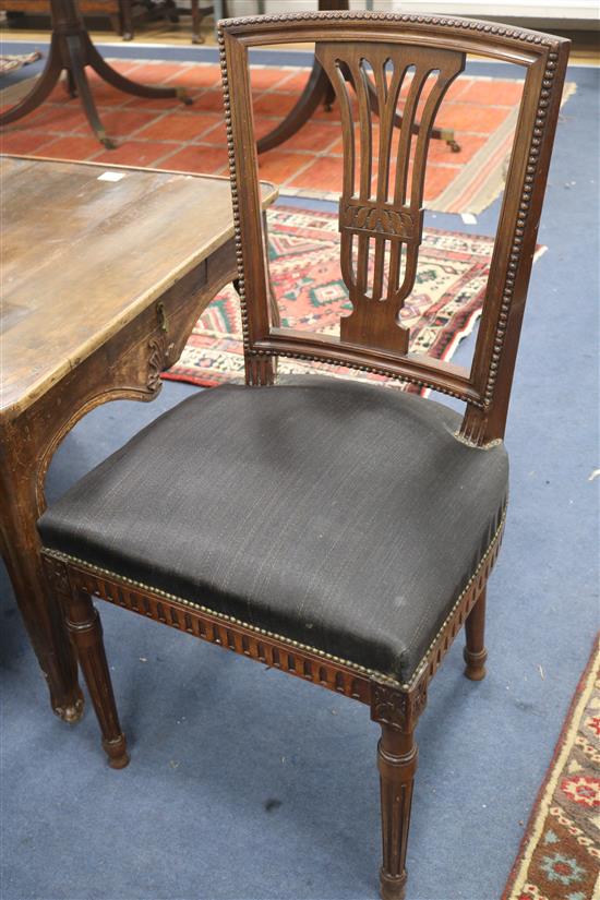 A set of six George III style mahogany dining chairs